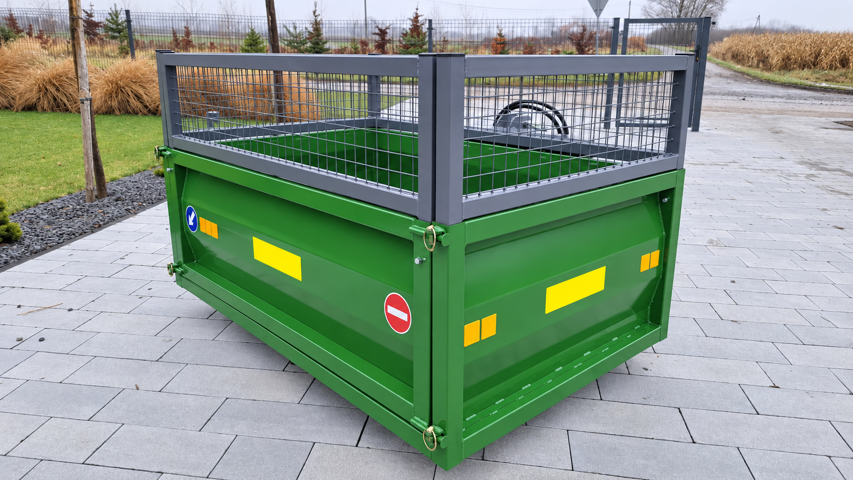 Heckcontainer 150 cm hydraulisch kippbar für Traktor – Heckmulde – Bild 3