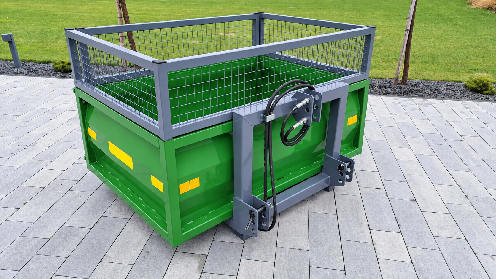 Heckcontainer 150 cm hydraulisch kippbar für Traktor – Heckmulde – Bild 4